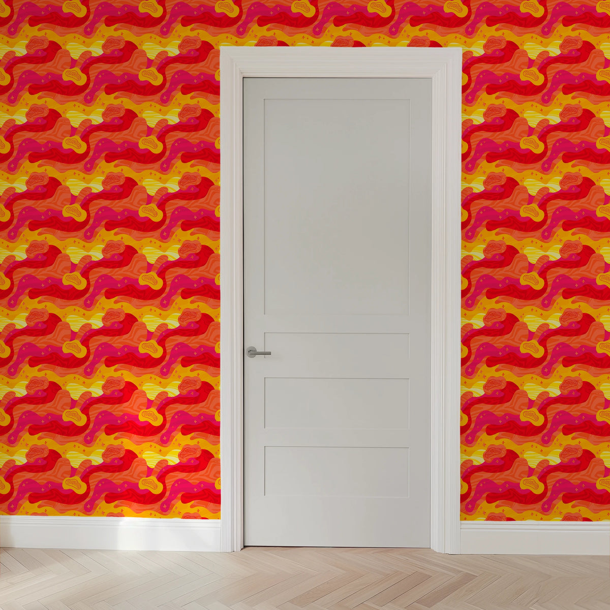 Hasbro Play-Doh Retro Clouds in Lava Wallpaper