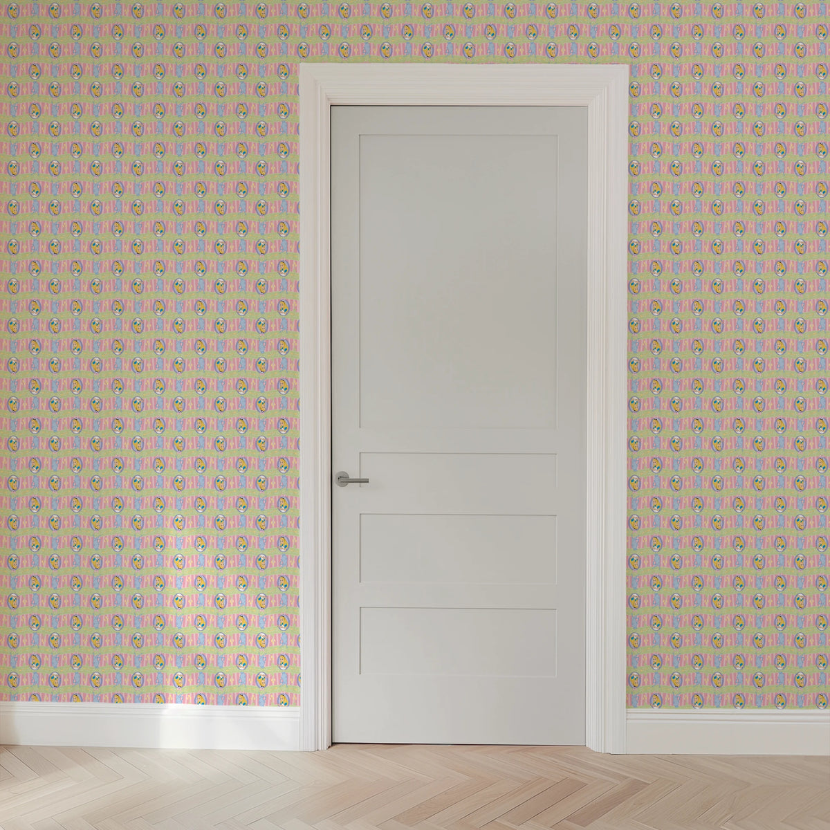 Disney Alice in Wonderland  Tea Party Stripes Wallpaper