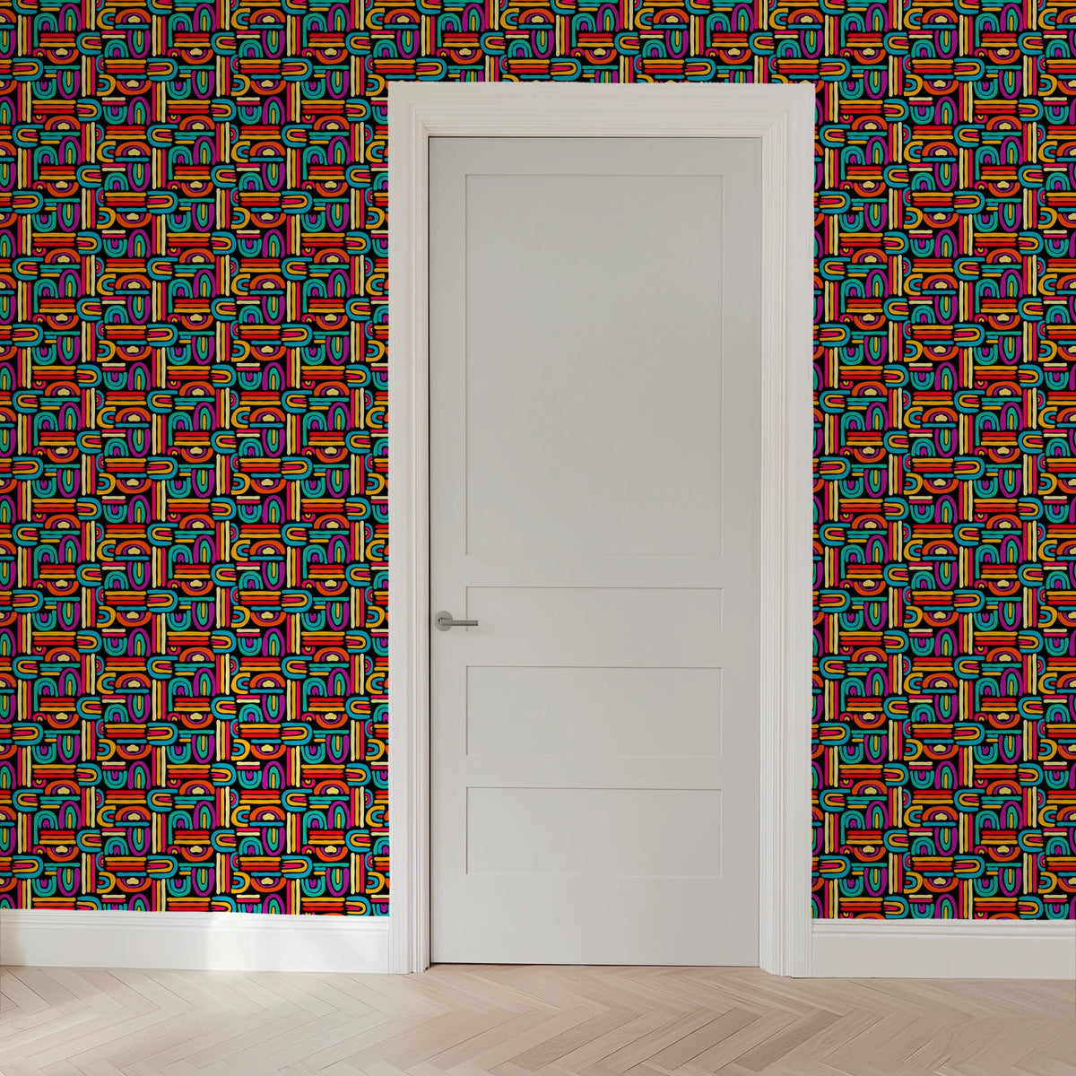 Hasbro Play-Doh Rainbow Arch on Black Wallpaper