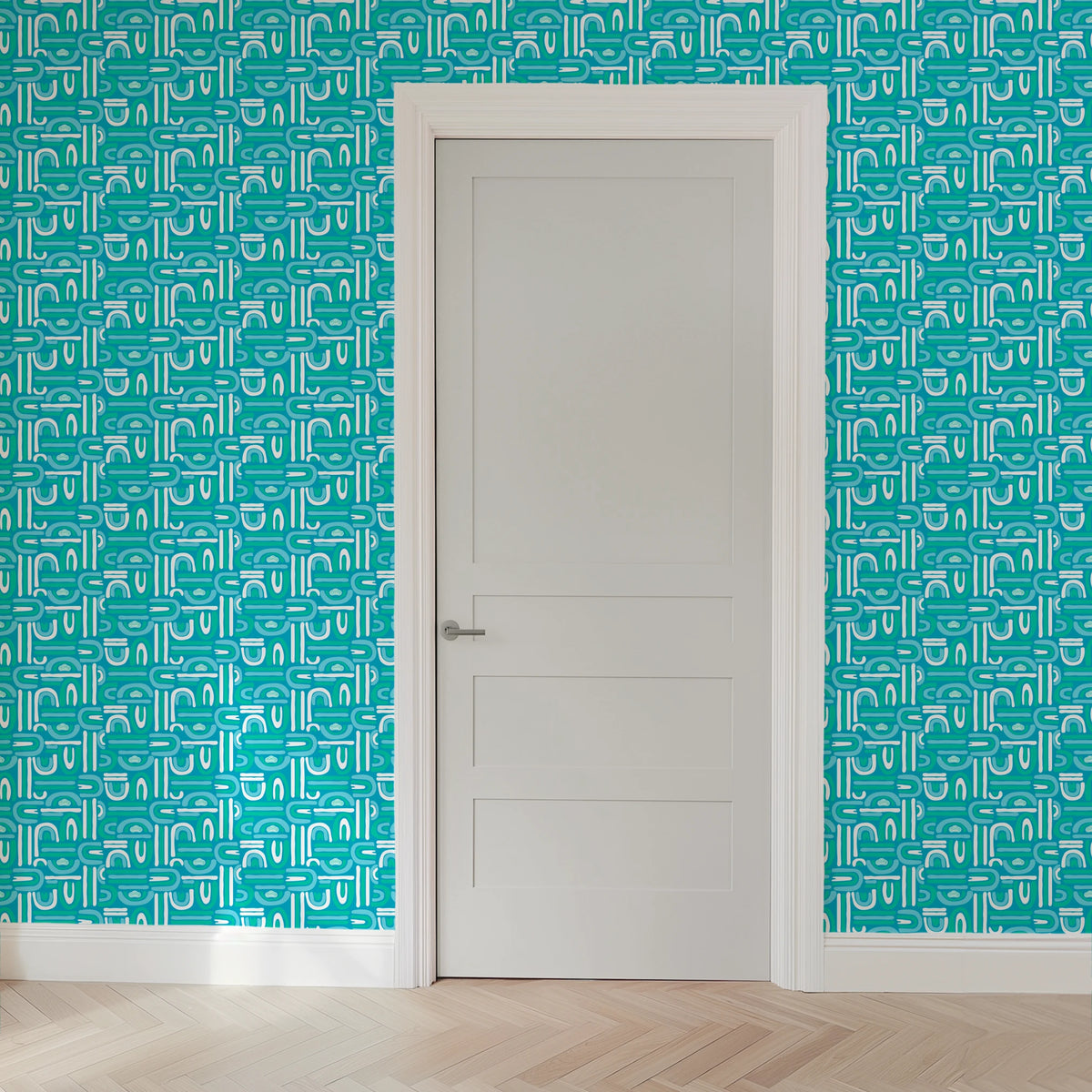 Hasbro Play-Doh Rainbow Arch on Blue Wallpaper