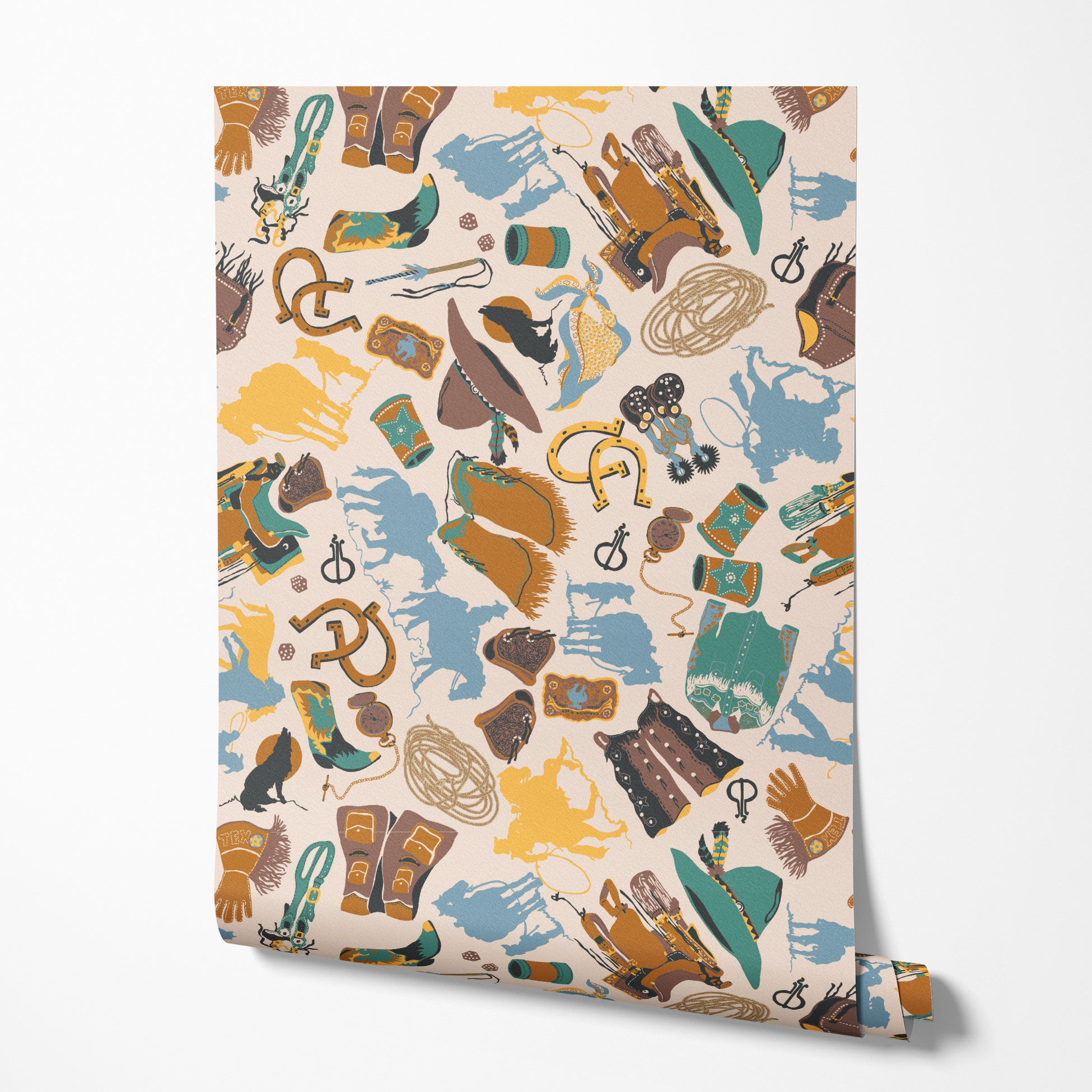  wallpaper roll mockup