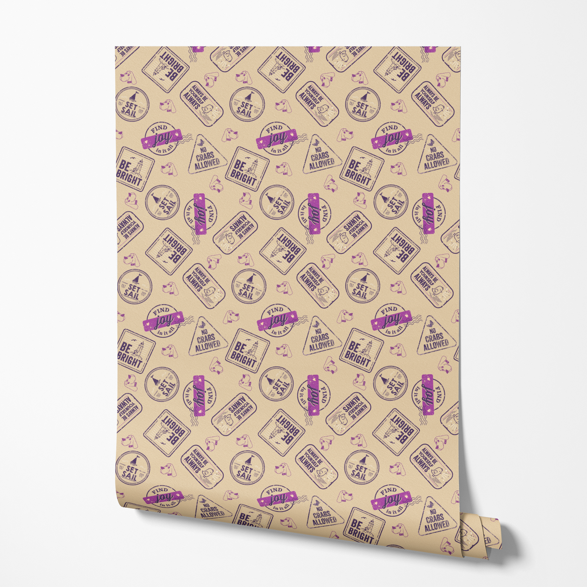  wallpaper roll mockup