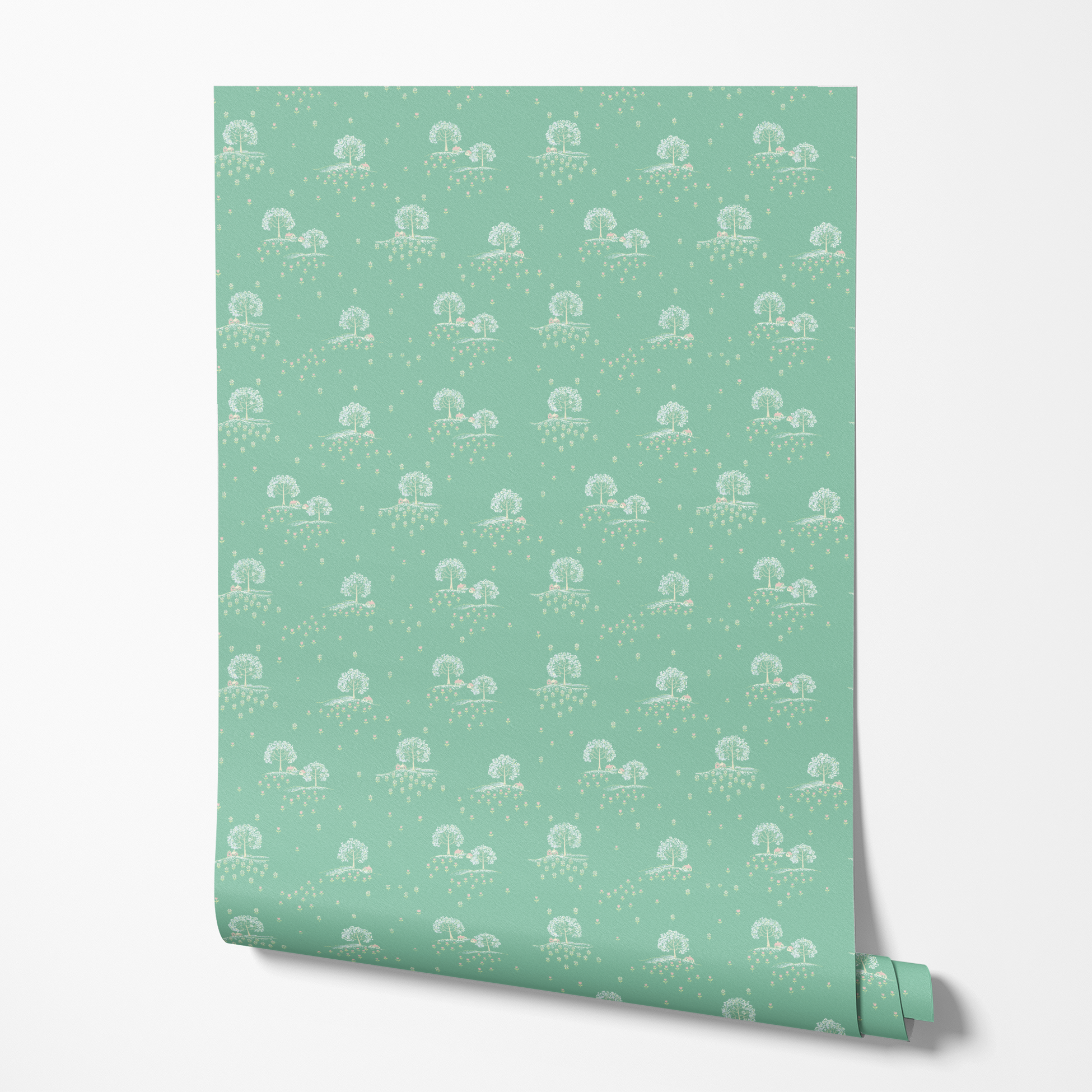  wallpaper roll mockup