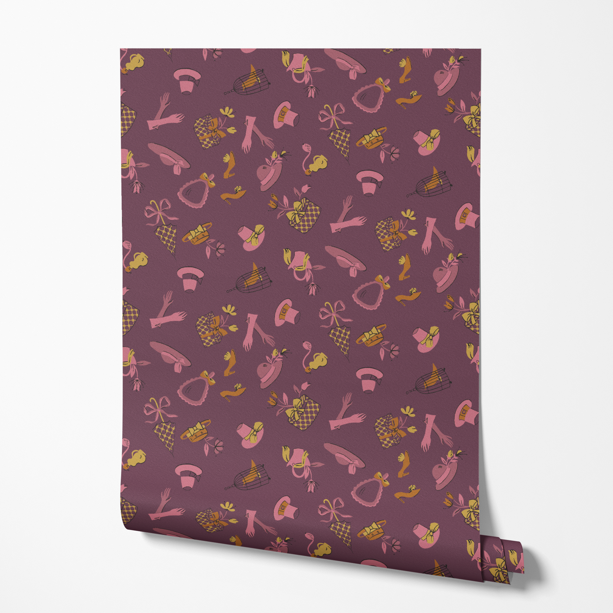  wallpaper roll mockup