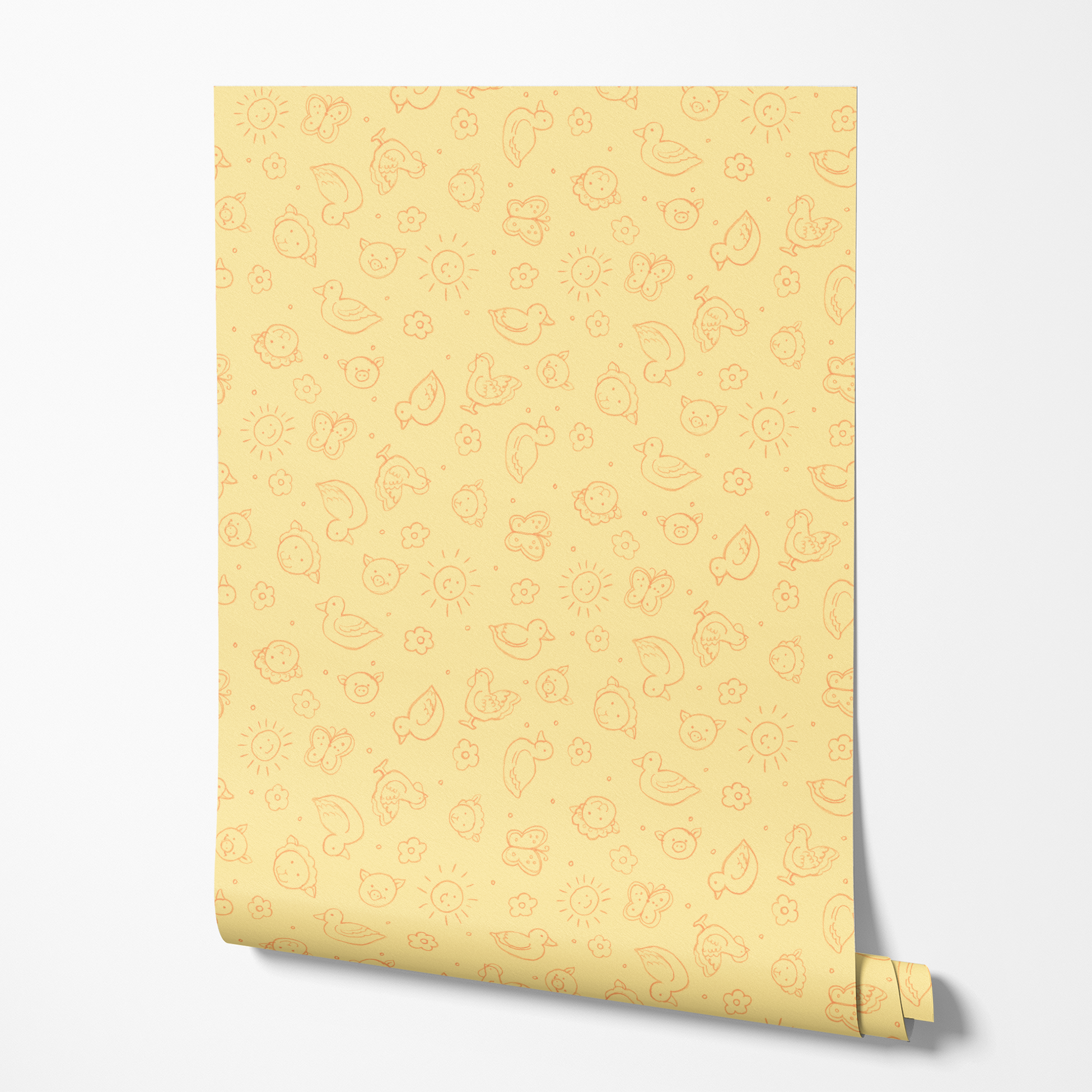  wallpaper roll mockup