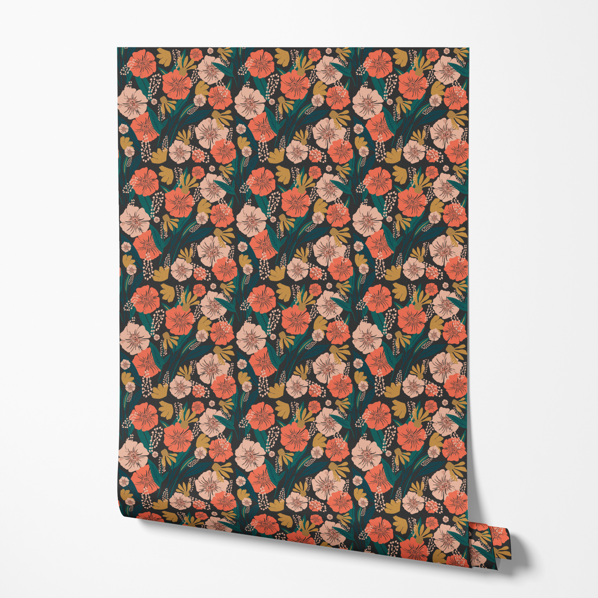  wallpaper roll mockup