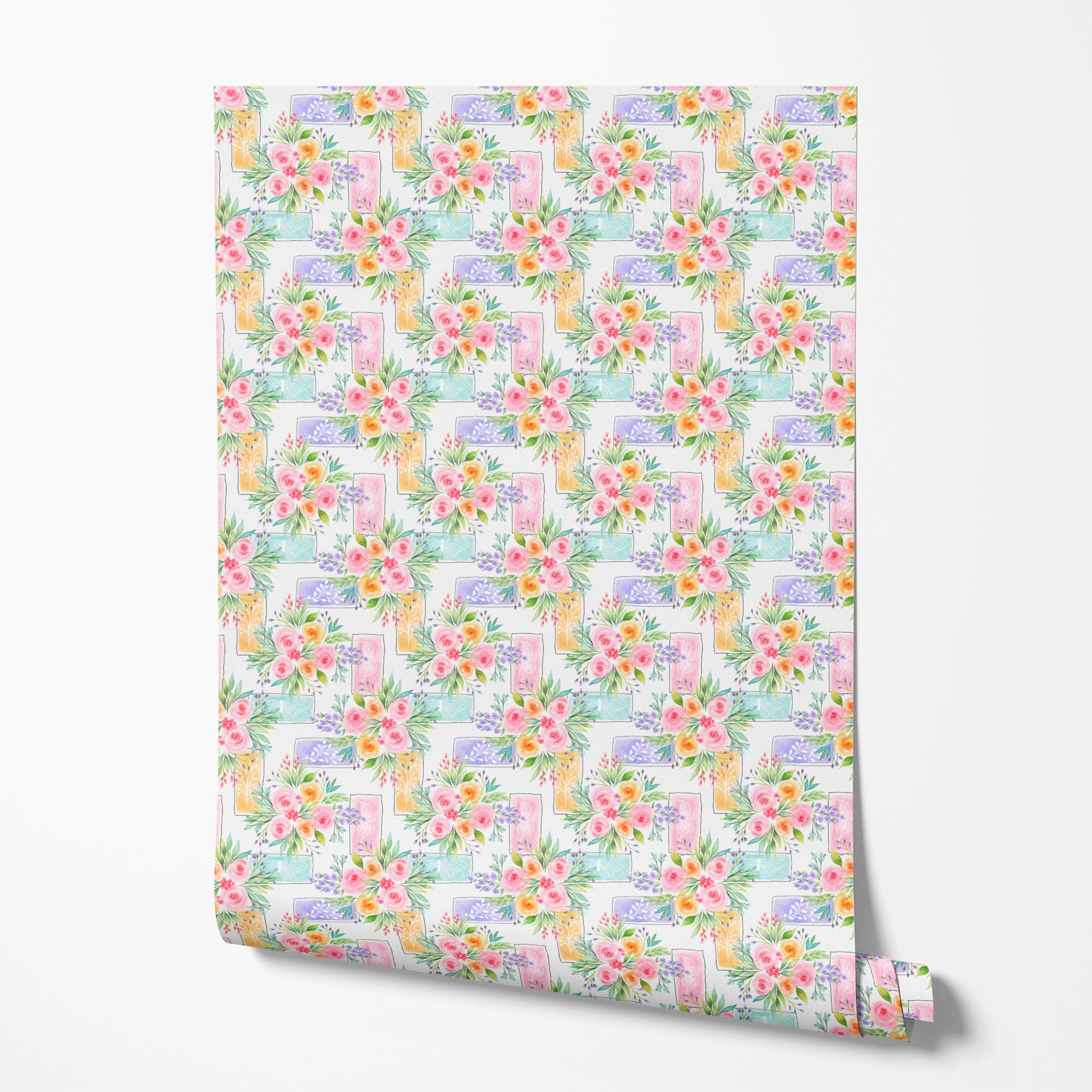  wallpaper roll mockup