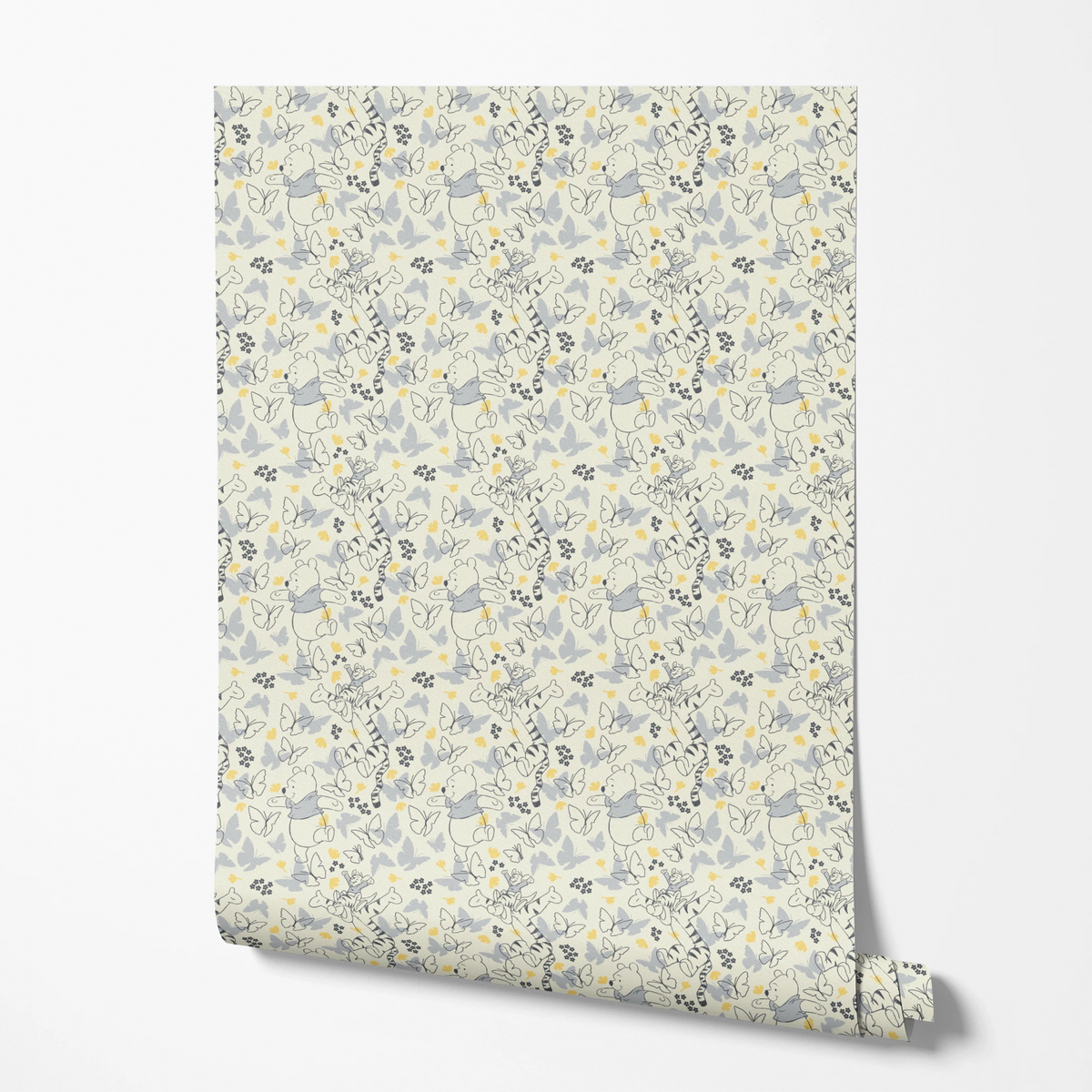 Disney Winnie the Pooh Butterflies and Florals Purple Wallpaper