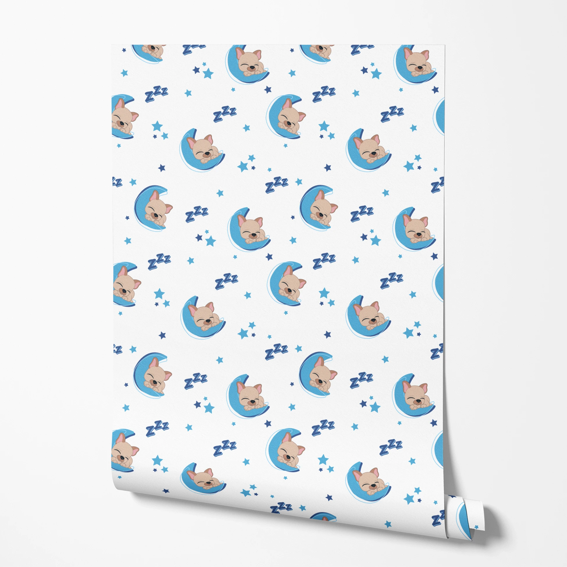 Hasbro Littliest Pet Shop Frenchie Snooze on White Wallpaper
