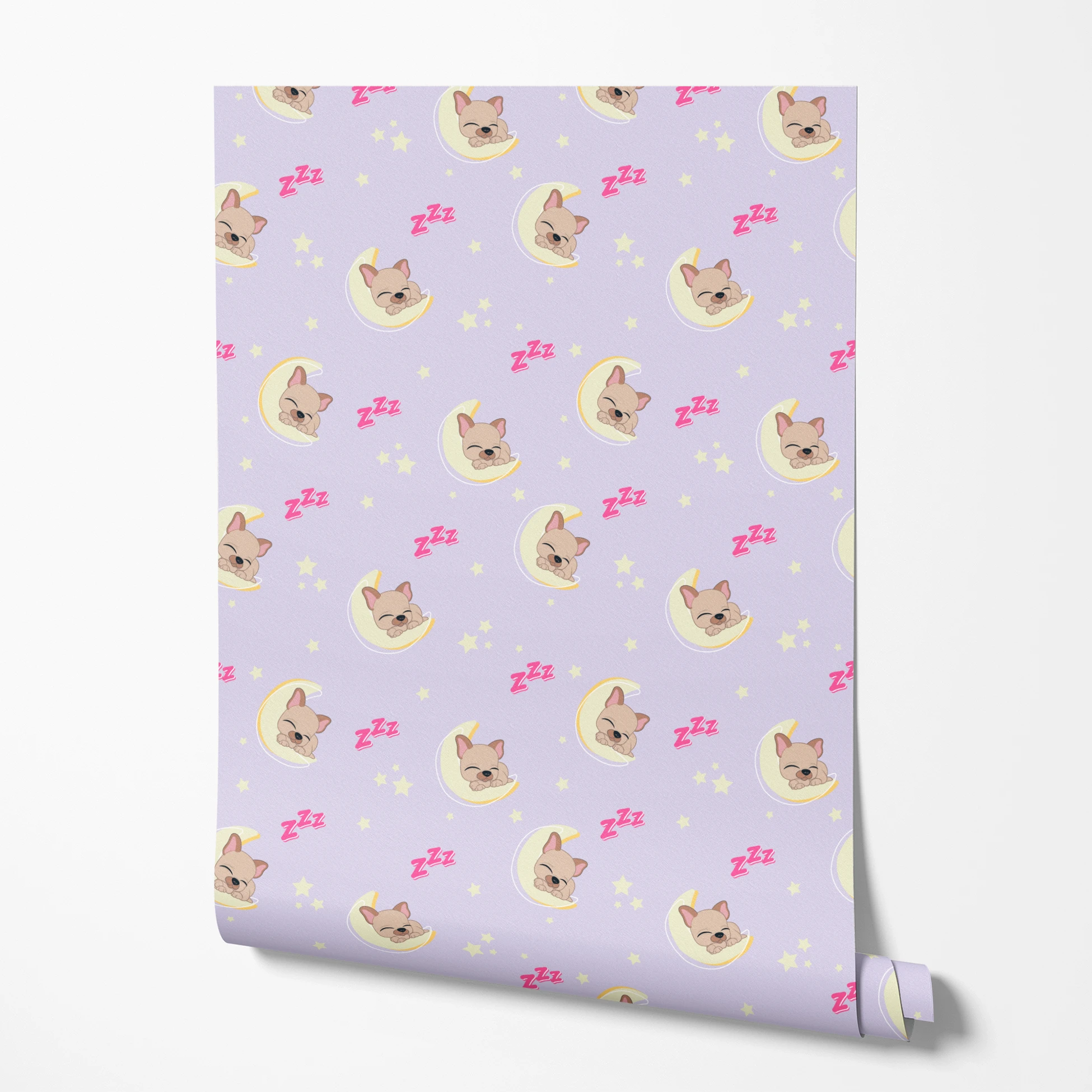 Hasbro Littliest Pet Shop Frenchie Snooze on Lavender Wallpaper