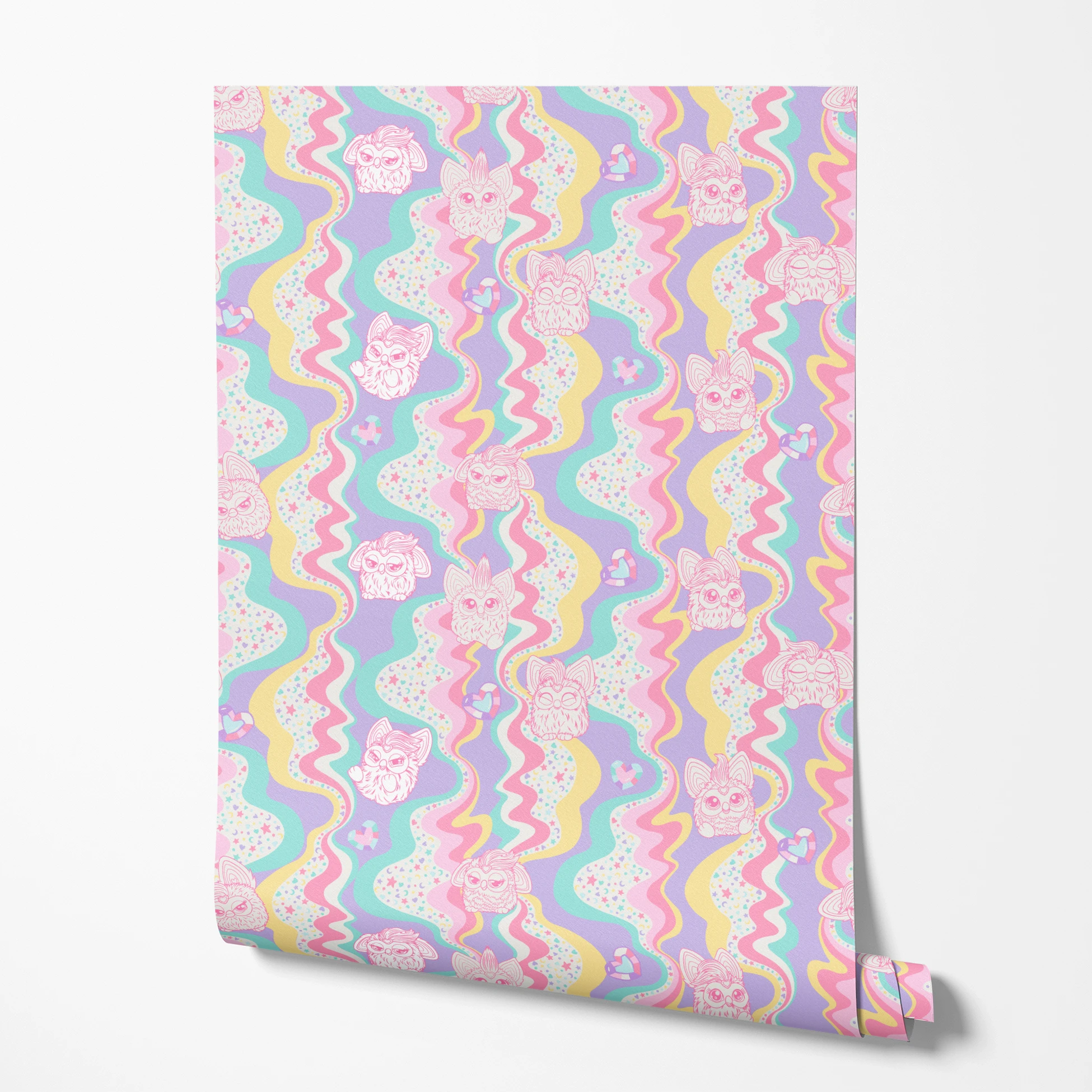 Hasbro Furby Rainbow Squiggles Wallpaper