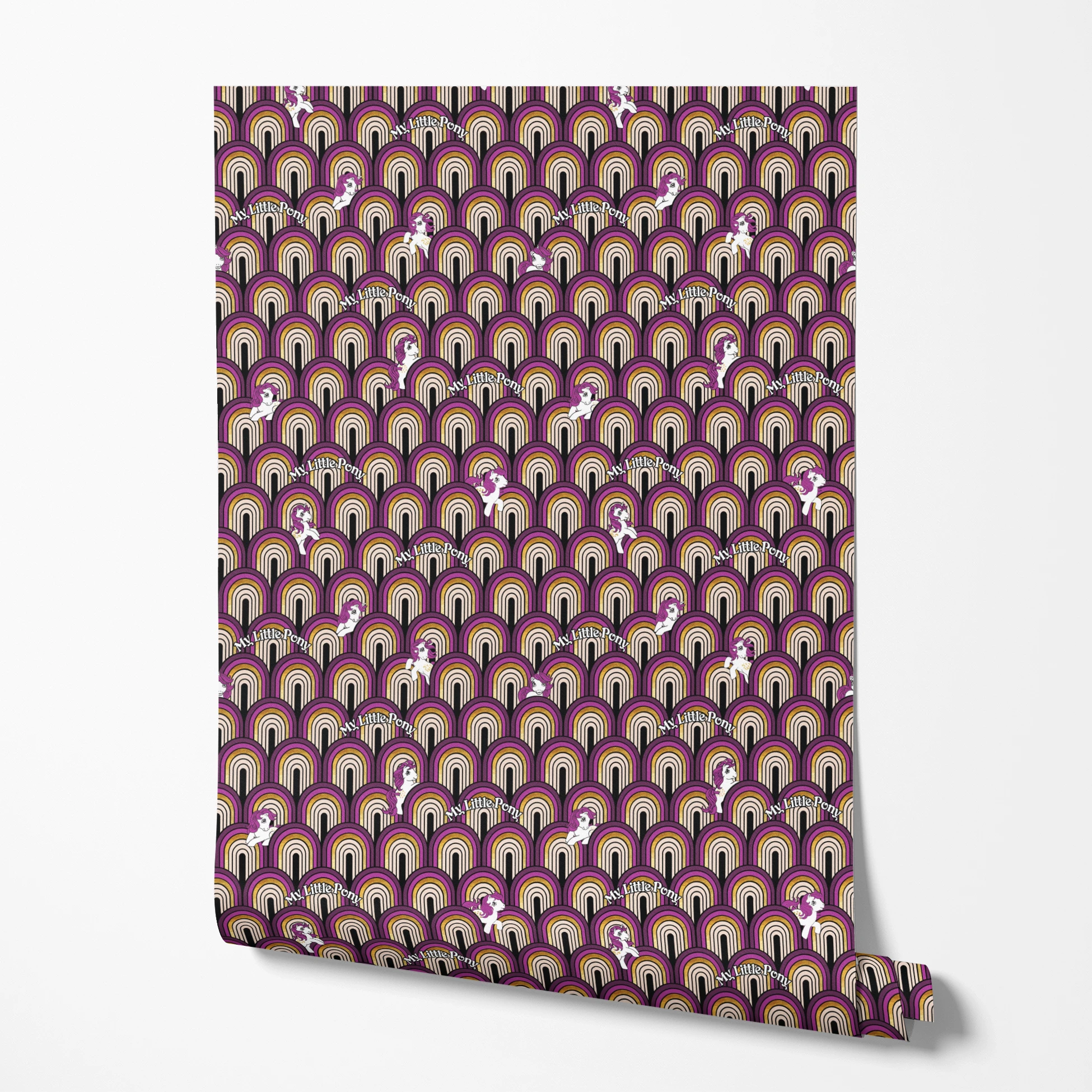 Hasbro My Little Pony Glitter Arches on Purple Wallpaper