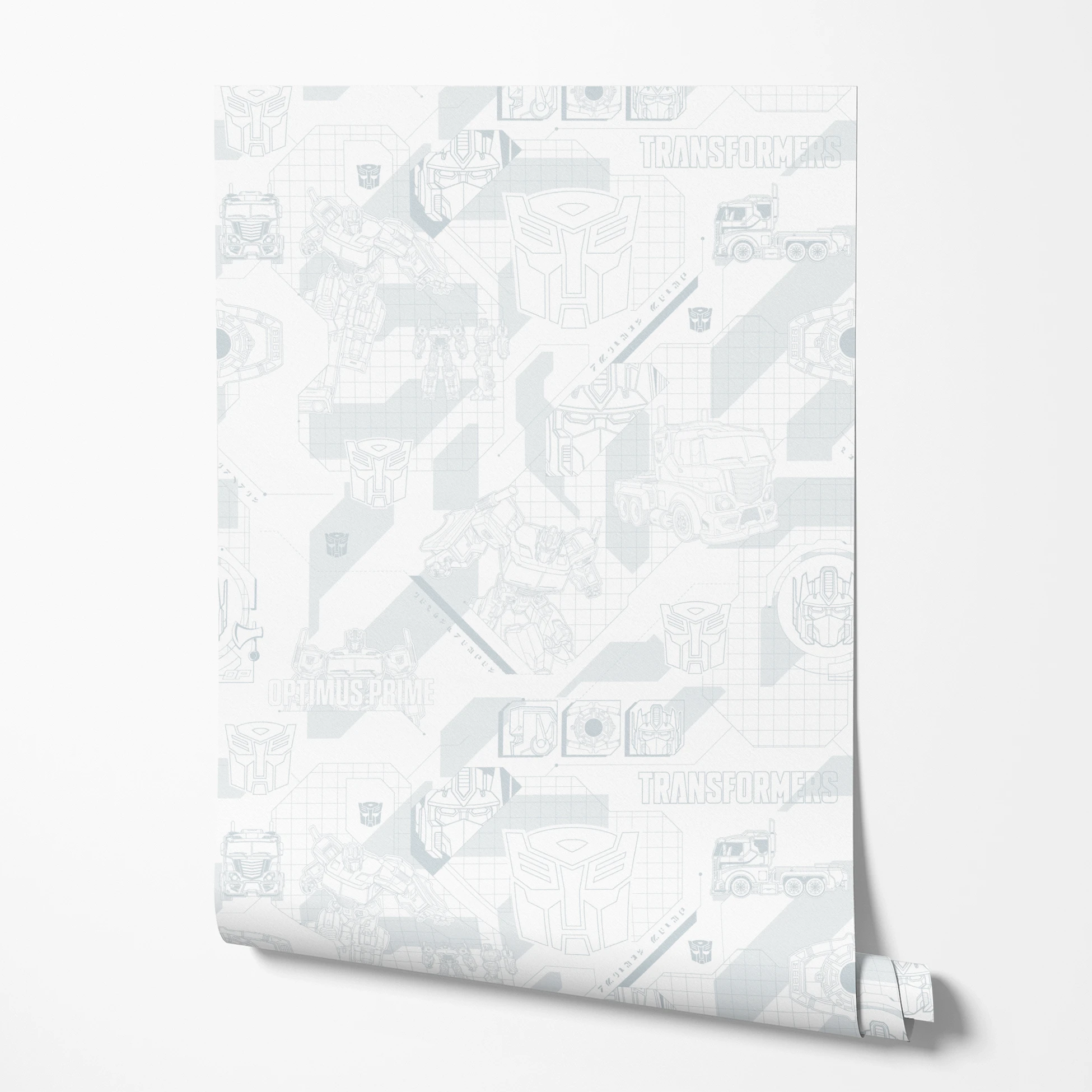 Hasbro Transformers Optimus Prime Graphics on White Wallpaper