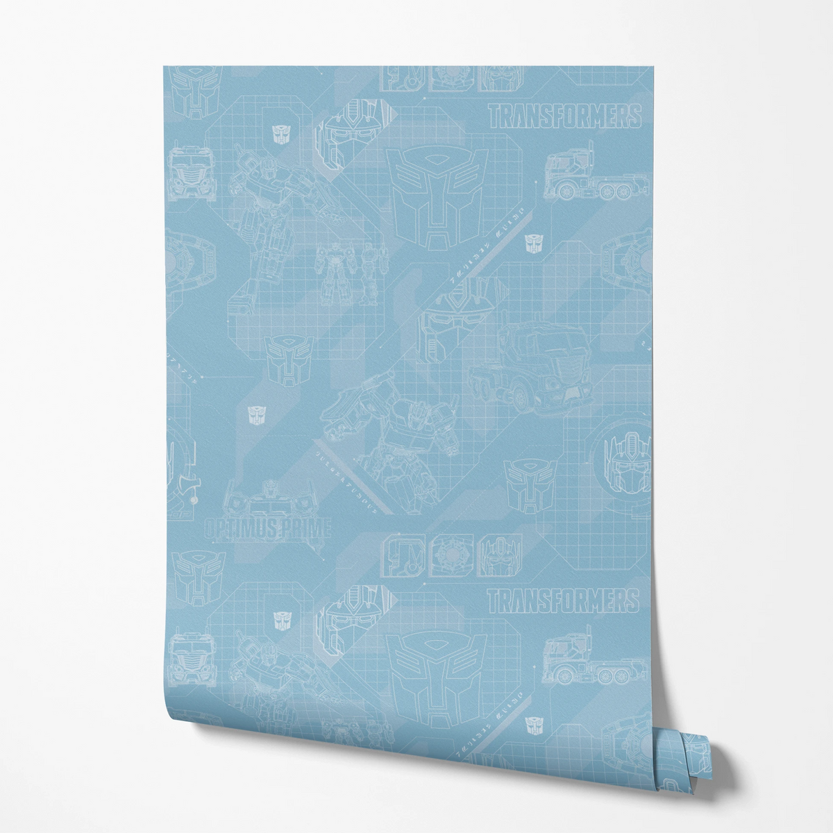 Hasbro Transformers Optimus Prime Graphics on Blue Wallpaper