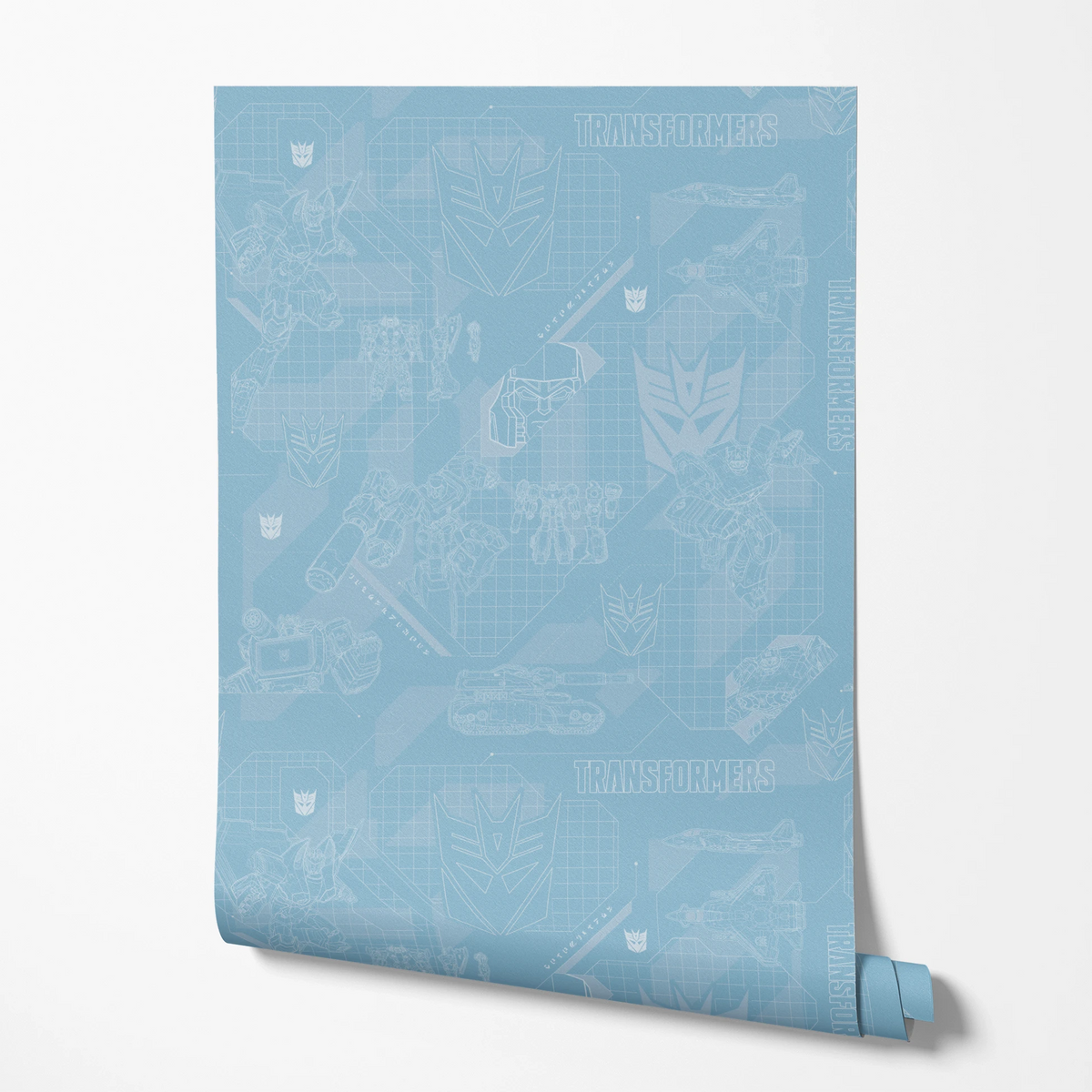 Hasbro Transformers Decepticons Graphics on Blue Wallpaper