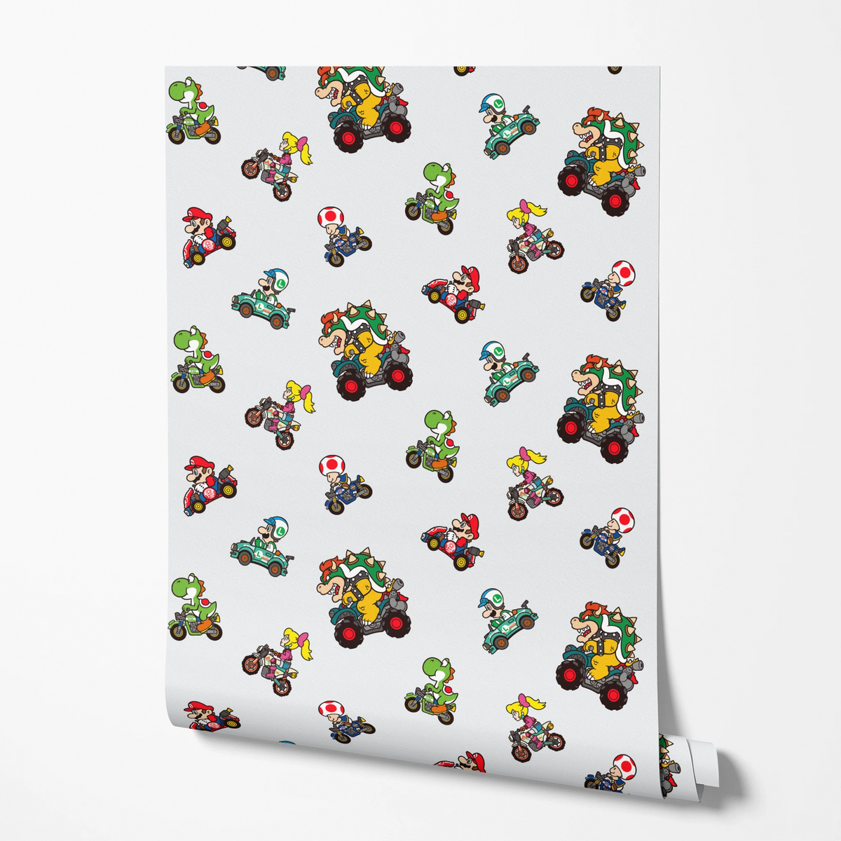 Mario Kart™ World 2D Driving Friends on Grey Wallpaper