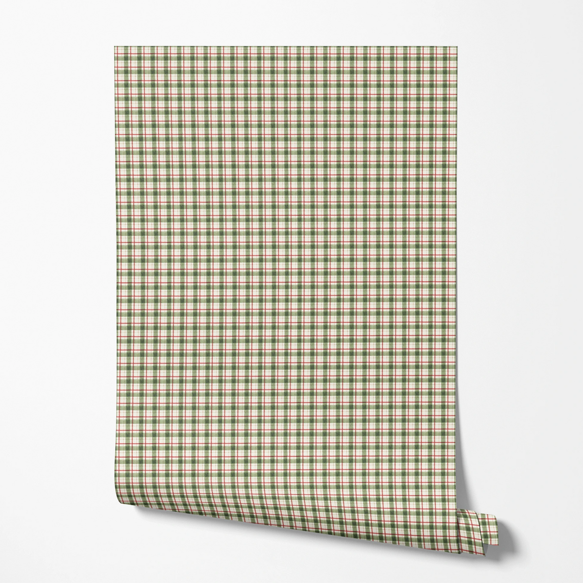 Saturday Evening Post  Christmas Plaid on Holly Wallpaper