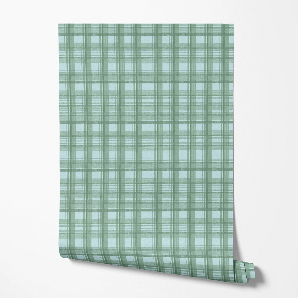 Saturday Evening Post  Christmas Plaid on Evergreen Wallpaper