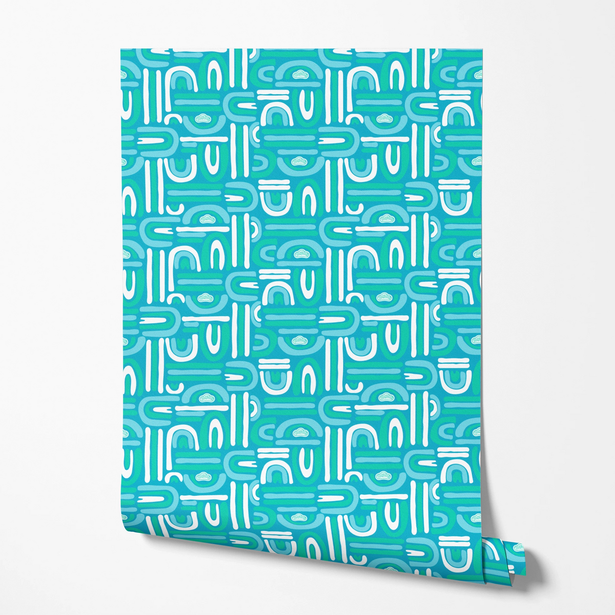 Hasbro Play-Doh Rainbow Arch on Blue Wallpaper
