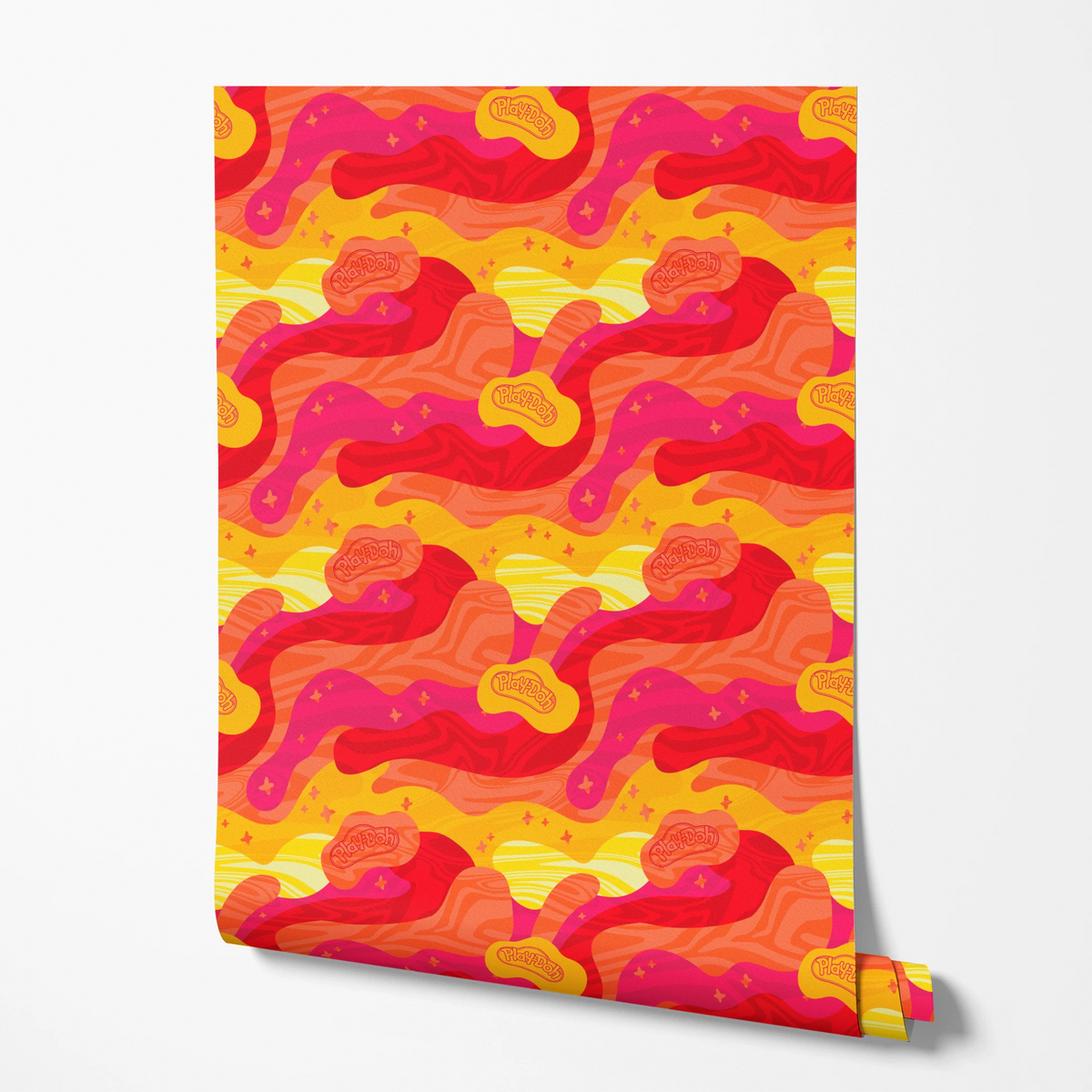 Hasbro Play-Doh Retro Clouds in Lava Wallpaper