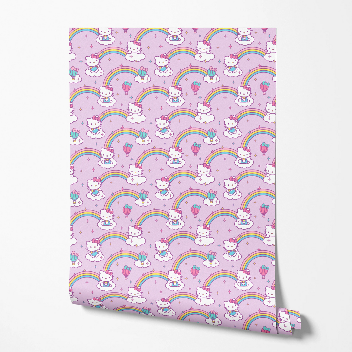 Hello Kitty® Rainbows & Clouds Wallpaper